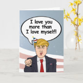 Carte d'anniversaire Trump - Je vous aime plus que (Fleur jaune)