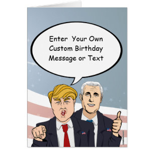 Carte d'anniversaire Trump Pence - Personnaliser d