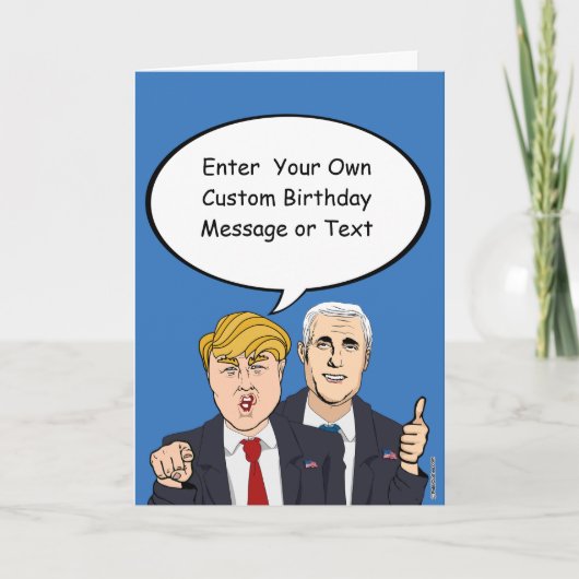 Carte d'anniversaire Trump Pence - Personnaliser d (Devant)