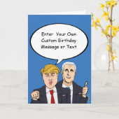 Carte d'anniversaire Trump Pence - Personnaliser d (Fleur jaune)