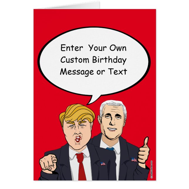 Carte d'anniversaire Trump Pence - Personnaliser d (Devant)