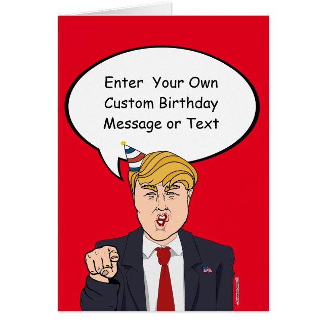 Carte d'anniversaire Trump - Personnaliser de votr (Devant)