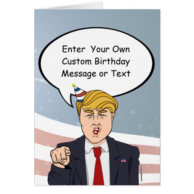 Carte d'anniversaire Trump - Personnaliser de votr (Devant)