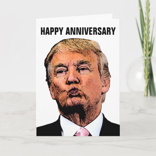 CARTE D'ANNIVERSAIRE TRUMP POUR FEMME (Devant)