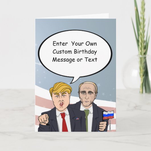 Carte d'anniversaire Trump Poutine - Personnaliser (Devant)