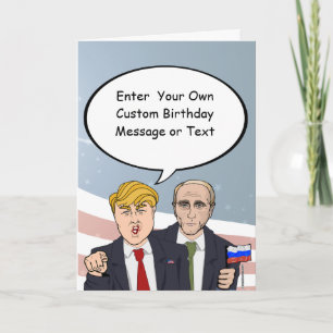 Carte d'anniversaire Trump Poutine - Personnaliser