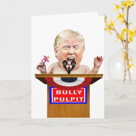 Carte d'anniversaire Trump Tantrum (Fleur jaune)