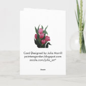 Carte d'anniversaire Tulip (Dos)