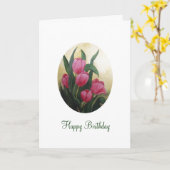 Carte d'anniversaire Tulip (Fleur jaune)