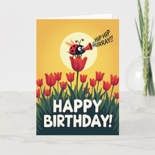 Carte d'anniversaire Tulipe douce