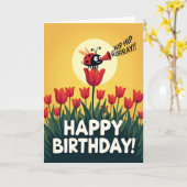 Carte d'anniversaire Tulipe douce (Fleur jaune)