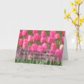 Carte d'anniversaire tulipe rose sentimentale (Fleur jaune)
