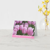 Carte d'anniversaire Tulipes roses (Fleur jaune)