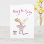 Carte d'anniversaire Tutu (Fleur jaune)