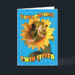 Carte d'anniversaire Twin Sister avec fée Cutie Pi<br><div class="desc">Carte d'anniversaire Twin Sister avec fée Cutie Pie</div>