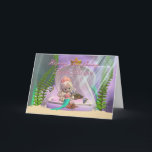 Carte d'anniversaire Twin Sister avec petite sirèn<br><div class="desc">Carte d'anniversaire Twin Sister avec petite sirène et amis de poissons</div>