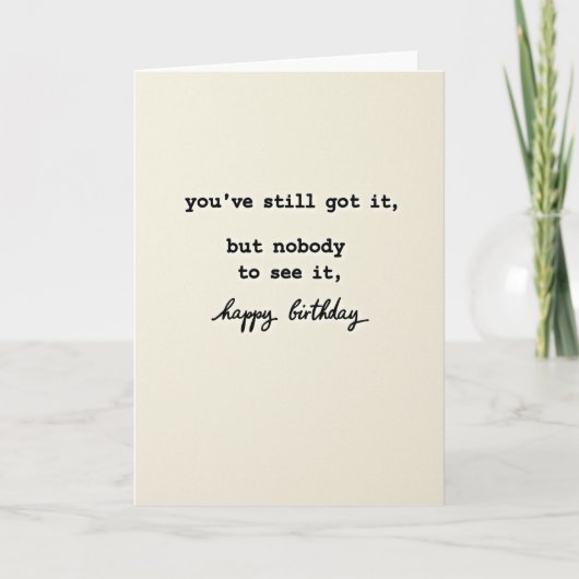 Carte d'anniversaire typographique (Devant)