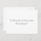 Carte d'anniversaire Un Monde de Merveilles (Devant / Derrière)