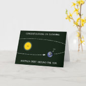 Carte d'anniversaire "Une autre orbite autour du s (Fleur jaune)