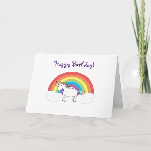 Carte d'anniversaire Unicorn (Devant)
