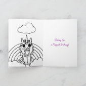 Carte d'anniversaire Unicorn personnalisée (Intérieur)