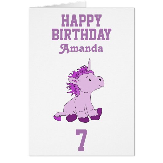 Carte d'anniversaire Unicorn pour enfants - Person (Devant)