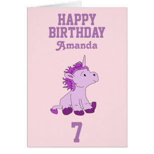 Carte d'anniversaire Unicorn pour enfants - Person