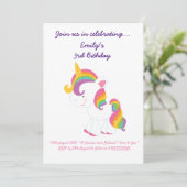 Carte d'anniversaire Unicorne (Debout devant)