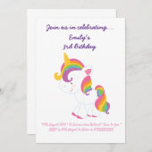 Carte d'anniversaire Unicorne (Devant / Derrière)