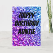 Carte d'anniversaire unique pétillante (Devant)