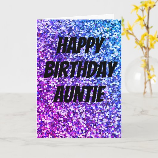 Carte d'anniversaire unique pétillante (Fleur jaune)