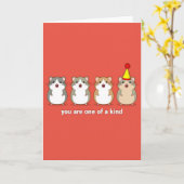 Carte d'anniversaire unique pour hamster (Fleur jaune)