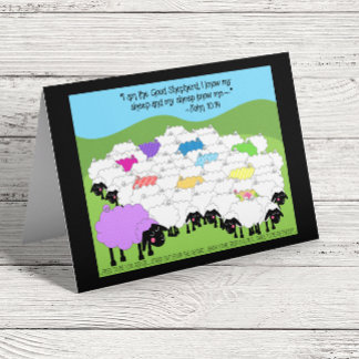 Carte d'anniversaire unique pour les moutons