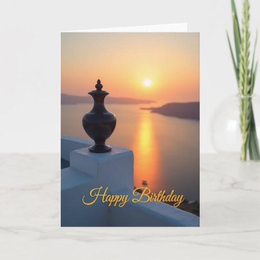 Carte d'anniversaire Urne Dorée (Devant)