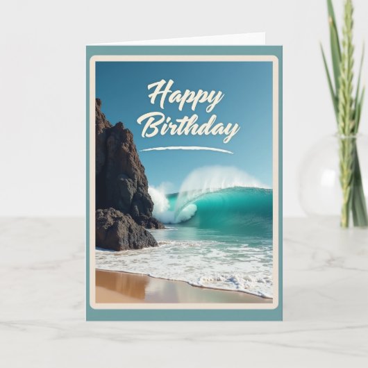 Carte d'anniversaire Vague Joyeuse (Devant)