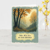 Carte d'anniversaire Vallée Lumineuse (Fleur jaune)
