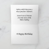 Carte d'anniversaire - Varsovie, Pologne (Intérieur)