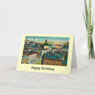 Carte d'anniversaire - Varsovie, Pologne