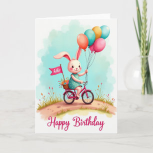 Carte d'anniversaire vélo fantaisiste