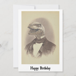 Carte d'anniversaire Velociraptor