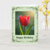 Carte d'anniversaire Velvet Bloom (Fleur jaune)