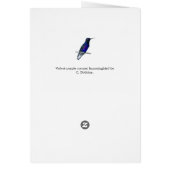 Carte d'anniversaire Velvet-Purple Coronet Humming (Dos)