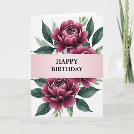 Carte d'anniversaire Velvet Rose (Devant)
