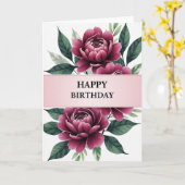 Carte d'anniversaire Velvet Rose (Fleur jaune)
