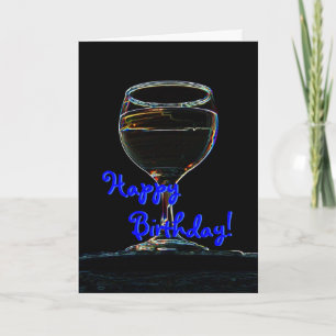 Carte d'anniversaire Verre de vin