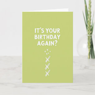 Carte d'anniversaire vert citron