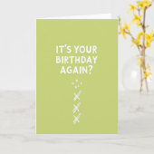 Carte d'anniversaire vert citron (Fleur jaune)