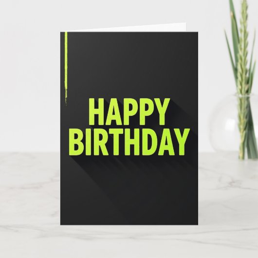 Carte d'anniversaire Vert Lumineux (Devant)