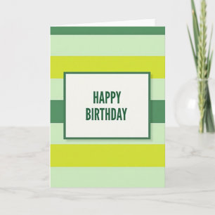 Carte d'anniversaire vert vibrant
