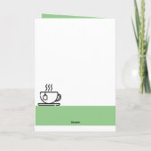Carte d'anniversaire verte standard de Tea Lover (Dos)